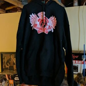 New GRAPHIC "Flya Than Average" Black Hoodie Sz 4 XL